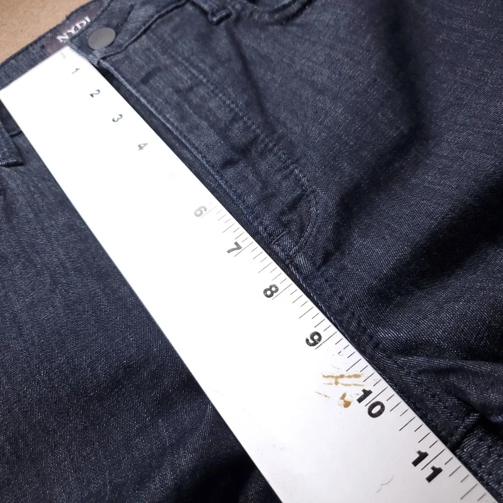 NYDJ Relaxed Straight Lift Tuck Jeans Women 6 Dark Blue Coastal Quiet Luxury